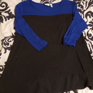 Black and blue kim Roger's shirt